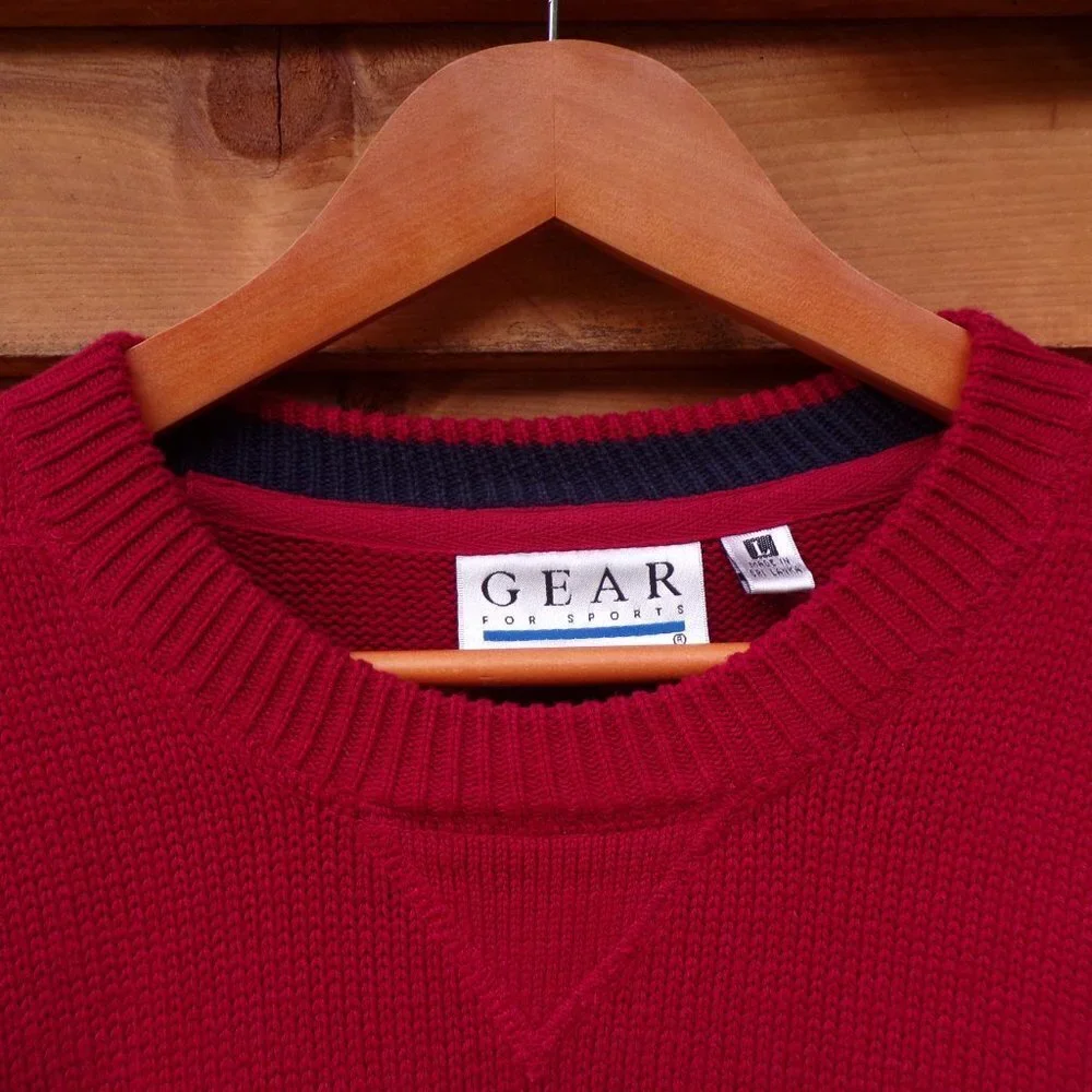 Gear For Sports Crewneck Sweater Men's L Heavy Cotton Brick Red. Nice Quality